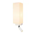SLV Luminaire mural QUADRASS SPOT avec spot LED E27, laiteux, blanche