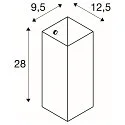 SLV Luminaire mural QUADRASS INDOOR E27, laiteux, blanche