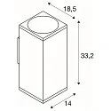 SLV Luminaire mural d'extérieur ENOLA SQUARE SINGLE CCT haut bas IP 65, anthrazit, transparent 