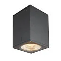 SLV Plafonnier extérieur ENOLA SQUARE CCT IP 65, anthrazit, transparent 