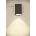 SLV Plafonnier extérieur ENOLA SQUARE CCT IP 65, anthrazit, transparent 