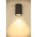 SLV Premium-LED Outdoor Ceiling luminaire ENOLA ROUND CCT, IP65 IK02, L-size, 35W 3000 / 4000K 2500 / 2800lm 38, CRi>90, anthracite