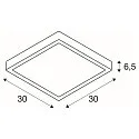 SLV Plafonnier extérieur AINOS SQUARE SENSOR avec capteur, carré, CCT Switch IP 65, anthrazit 
