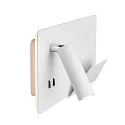 SLV Luminaire mural SOMNILA SPOT INDOOR avec connexion USB, droite, blanche