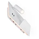 SLV Luminaire mural SOMNILA SPOT INDOOR avec connexion USB, droite, blanche
