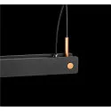 SLV Luminaire à suspension NOYA PD PHASE CCT Switch IP20, laiteux, noir