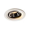 Plafonnier encastré NUMINOS DL M pivotant, rotatif IP20, chrome, blanche