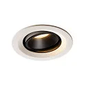 Plafonnier encastré NUMINOS DL M pivotant, rotatif IP20, noir , blanche