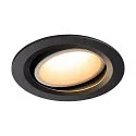 Plafonnier encastré NUMINOS DL L pivotant, rotatif IP20, noir , blanche