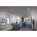 SLV Plafonnier encastré NUMINOS DL L pivotant, rotatif IP20, chrome, blanche