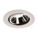 Plafonnier encastré NUMINOS DL L pivotant, rotatif IP20, chrome, blanche