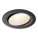 Plafonnier encastré NUMINOS DL XL pivotant, rotatif IP20, noir , blanche