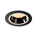 LED Ceiling recessed luminaire NUMINOS DL M, 2700K, IP20, 55°, 1550lm, UGR 18, black/chrome