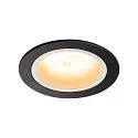Plafonnier encastré NUMINOS DL M IP20, noir , blanche