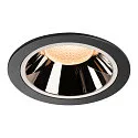 Plafonnier encastré NUMINOS DL XL IP20, chrome, noir 