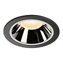 Plafonnier encastré NUMINOS DL XL IP20, chrome, noir 