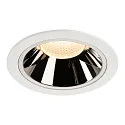 Plafonnier encastré NUMINOS DL XL IP20, chrome, blanche