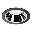 Plafonnier encastré NUMINOS DL XL IP20, chrome, noir 
