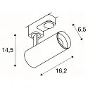 SLV Luminaire triphasé NUMINOS PHASE S, noir 