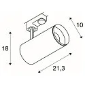 SLV Luminaire triphasé NUMINOS PHASE L IP20, noir