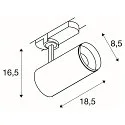SLV Luminaire triphasé NUMINOS DALI M, noir 