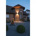 SLV Luminaire mural d'extérieur RUSTY® UP/DOWN WL LED haut bas, rond, CCT Switch IP65, rouille 