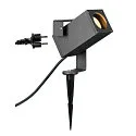 Lampe à piquet de terre THEO BRACKET SP QPAR51 angulaire, avec prise de courant, réglable GU10 IP65, anthrazit