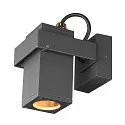 Luminaire mural d'extérieur THE BRACKET CW angulaire, réglable GU10 IP65, anthrazit, transparent gradable