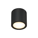 Luminaire de plafond OCULUS CL DTW cylindrique, Dim-To-Warm IP20, noir, transparent gradable