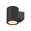 SLV Luminaire mural OCULUS UP/DOWN cylindrique IP20, noir gradable
