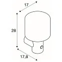 SLV LED Outdoor luminaire OVALISK WL LED Wall luminaire with sensor, CCT switch, 3000/4000K, 560/600lm, IP65, anthracite
