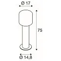 SLV LED Outdoor luminaire OVALISK 75 FL LED Floor lamp, CCT switch, 3000/4000K, 560/600lm, IP65, anthracite