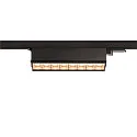 Projecteur triphasé SIGHT MOVE ON-OFF pivotant, commutable, avec grille IP20, noir 