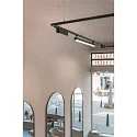 SLV Projecteur triphasé SIGHT MOVE ON-OFF pivotant, commutable, avec grille IP20, noir 