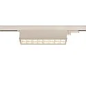 Projecteur triphasé SIGHT MOVE ON-OFF pivotant, commutable, avec grille IP20, blanche 
