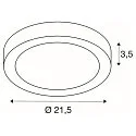 SLV Applique et plafonnier SENSER 24 CW rond IP20, blanche
