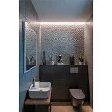 SLV Luminaire mural TRUKKO angulaire IP44, laiteux