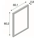 SLV Luminaire mural TRUKKO angulaire IP44, laiteux