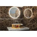 SLV Luminaire mural TRUKKO rond R7s 118mm IP44, laiteux