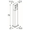 SLV LED Outdoor luminaire ESKINA FRAME FL SINGLE LED Floor lamp, CCT switch, 3000/4000K, 1100/1200lm, IP65, anthracite, 75cm