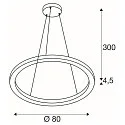 Luminaire à suspension ONE 80 PD DALI UP/DOWN CCT Switch, noir 