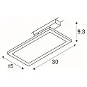 SLV 1-Projecteur monophasé PANEL TRACK angulaire IP20, blanche