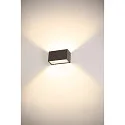 SLV Luminaire mural d’extérieur SITRA M WL UP/DOWN CCT Switch, commutable IP65, anthrazit 
