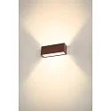 SLV Luminaire mural d'extérieur SITRA L WL UP/DOWN CCT Switch, commutable IP65, rouille 