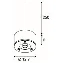 Luminaire à suspension PARA DOME E27 IP20, noir 