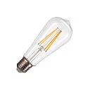 Ampoule Edison forme d'ampoule ST58 FILAMENT CLEAR 4 fois, dimmable ST58 clair E27 7,5W 800lm 2700K 320° CRI >90 gradable
