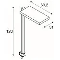 SLV Lampe de table WORKLIGHT IP20, blanche