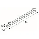 SLV Luminaire triphasé SIGHT TRACK CCT ON-OFF rigide, CCT Switch, commutable IP20, noir 