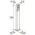 SLV Lampadaire d'extérieur ESKINA FRAME 125 DOUBLE CCT à 2 flammes, CCT Switch, réglable IP65, anthrazit 