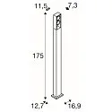 SLV Lampadaire d'extérieur ESKINA FRAME 175 DOUBLE CCT à 2 flammes, CCT Switch, réglable IP65, anthrazit 